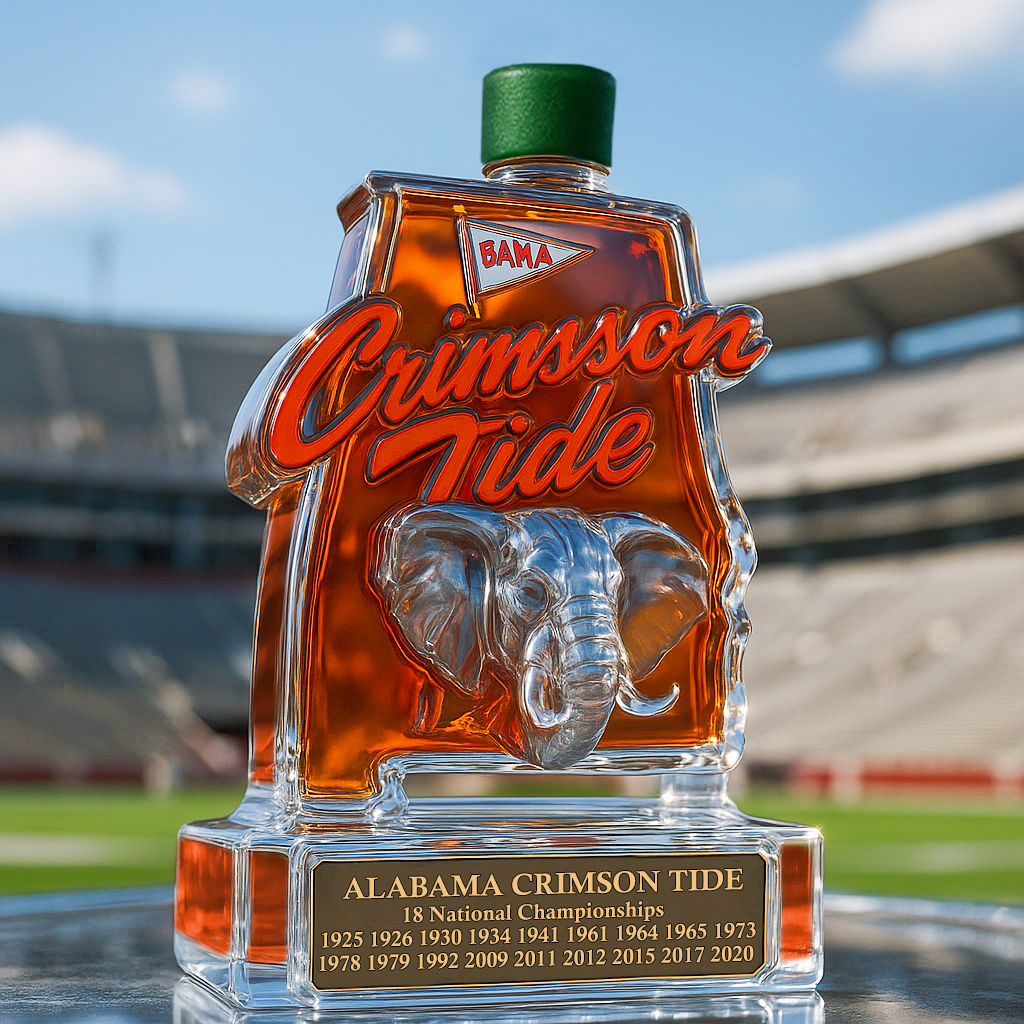 University of Alabama Crimson Tide Glory Whiskey Bottle