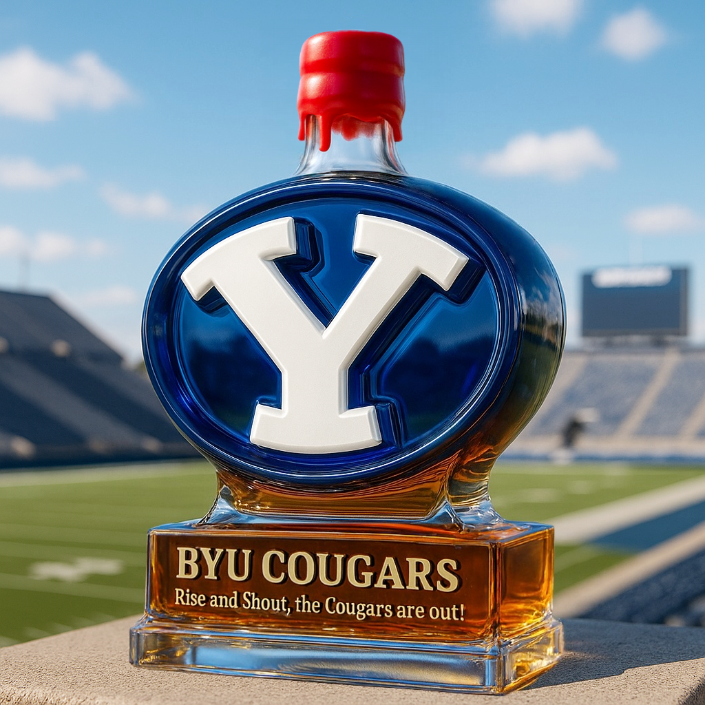 BYU Cougars Limited-Edition Whiskey Bottle