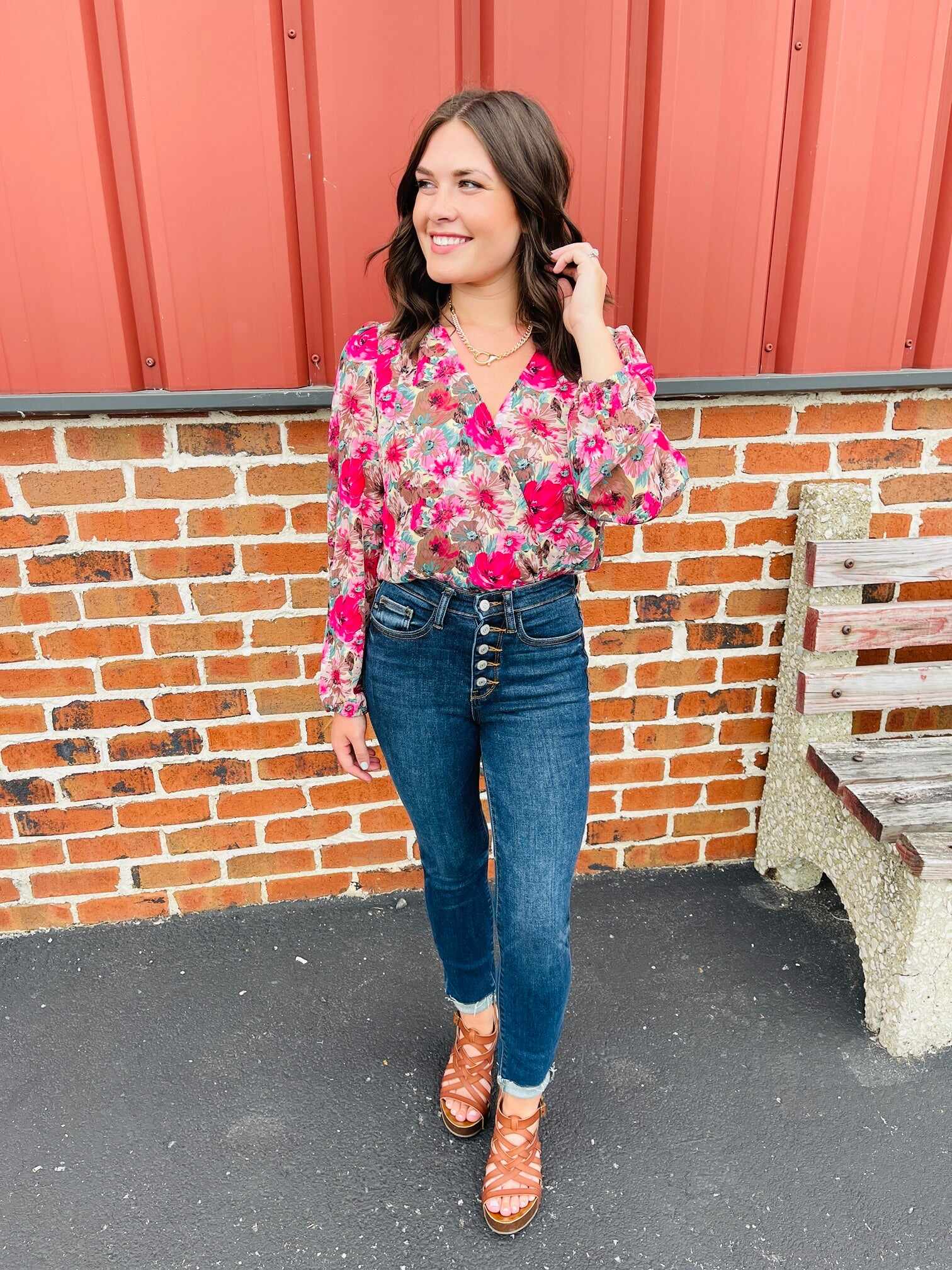 PLUS/REG Sparks Fly Button Fly Skinny Jeans