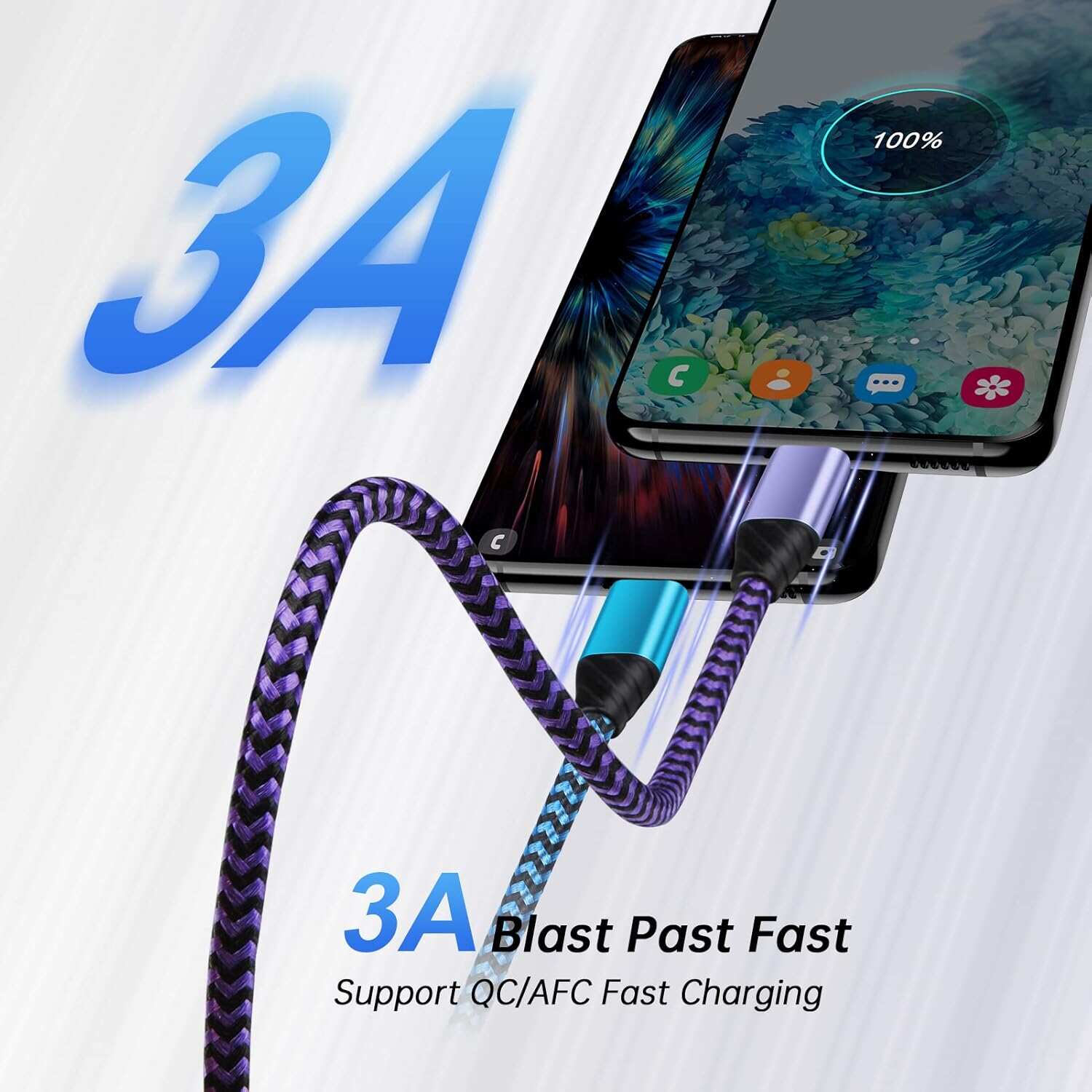 Android Auto USB C Cable Type C Charger USB Data Transfer Cable Fast Charging