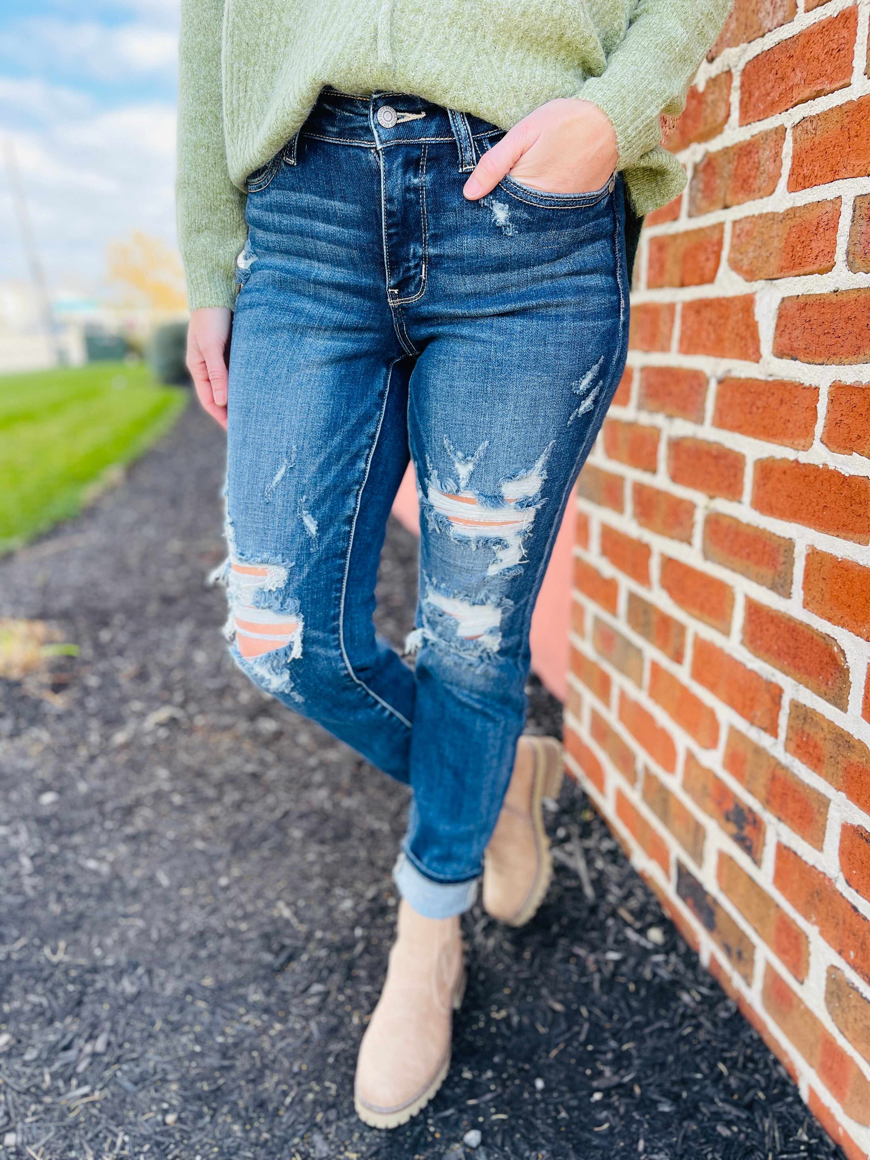 Plus/Reg Now Or Never Mid-Rise Boyfriend Jeans