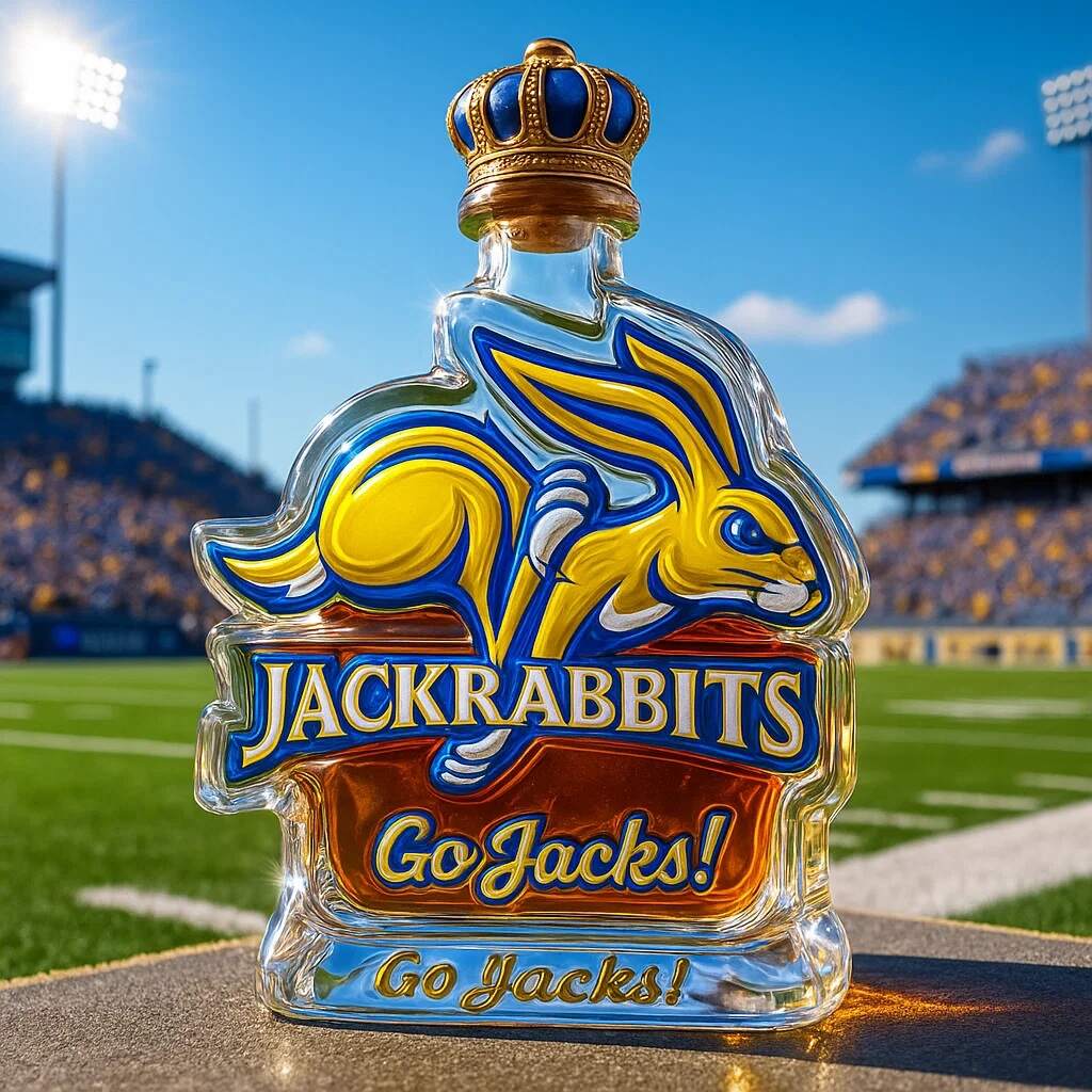 SDSU Jackrabbits Football Whisky Bottle