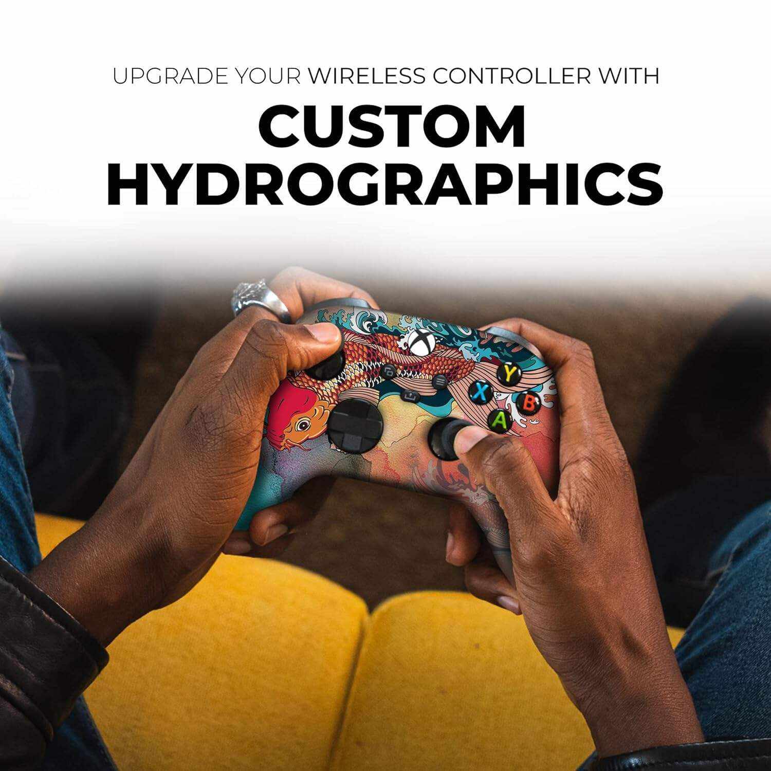 DreamController Original X-box Wireless Controller Special Edition Customized Compatible with X-box One S/X-box Series X/S & Windows 10 Made with Advanced HydroDip Print Technology(Not Just a Skin)
