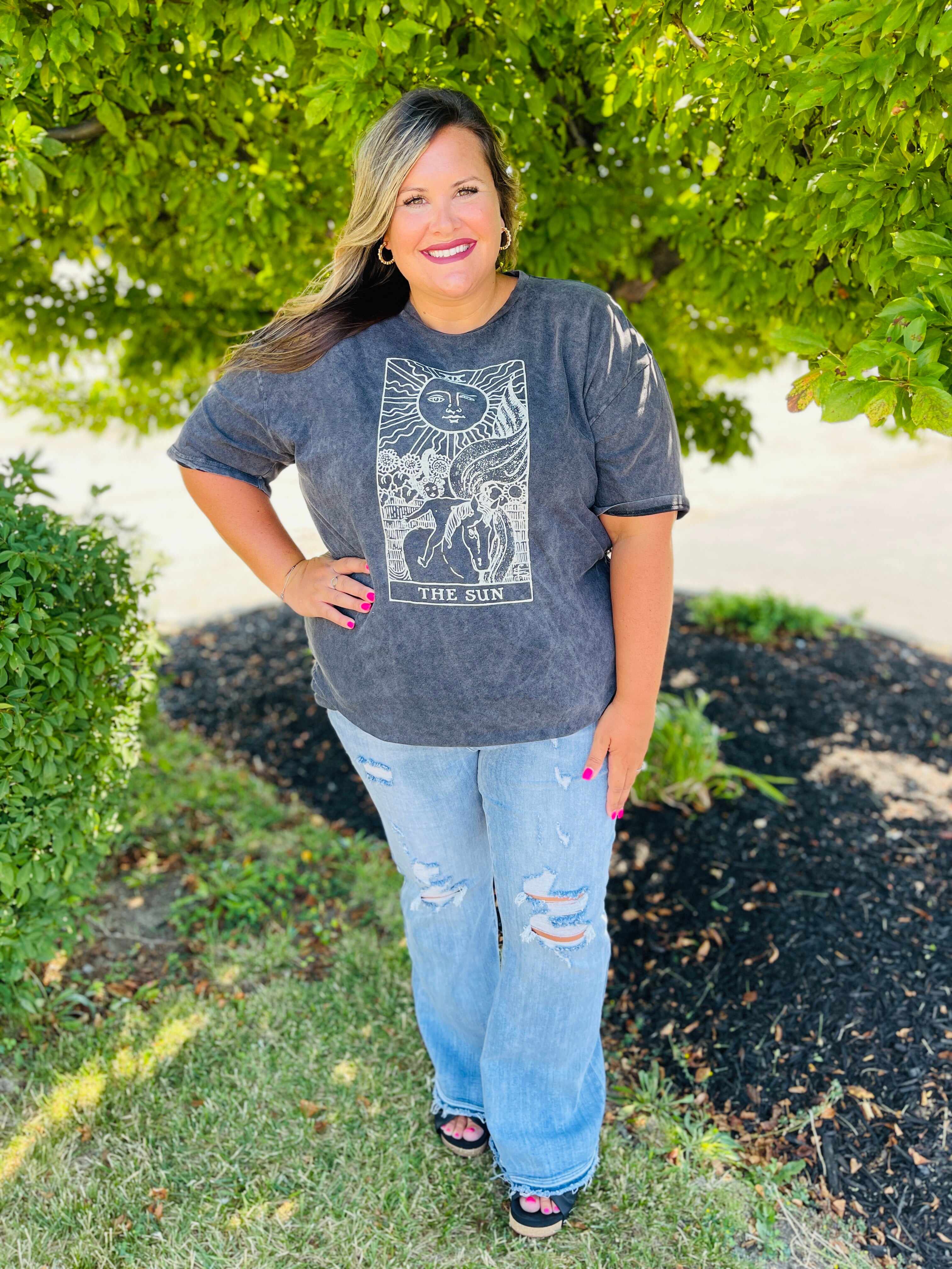 Risen Plus/Reg Make Them Stare Crossover Flare Jeans