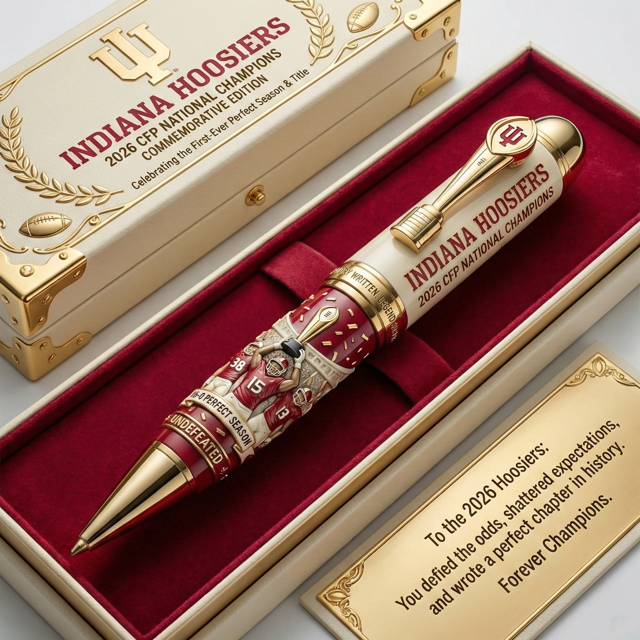 Indiana Hoosiers 2026 CFP National Champions Commemorative Pen