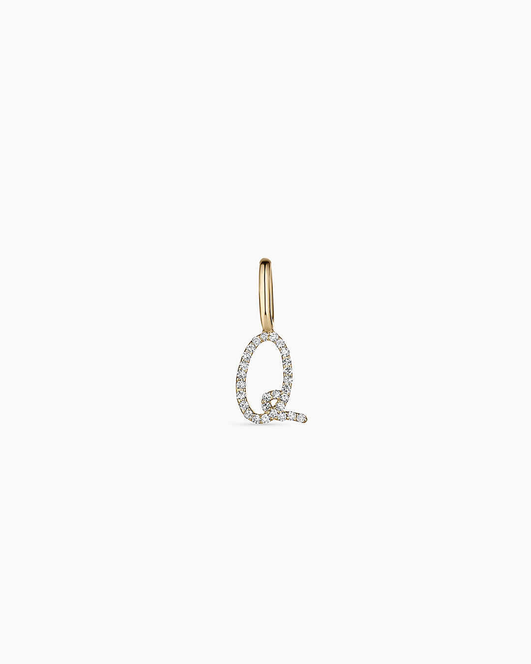 Diamond Script Alphabet Charm