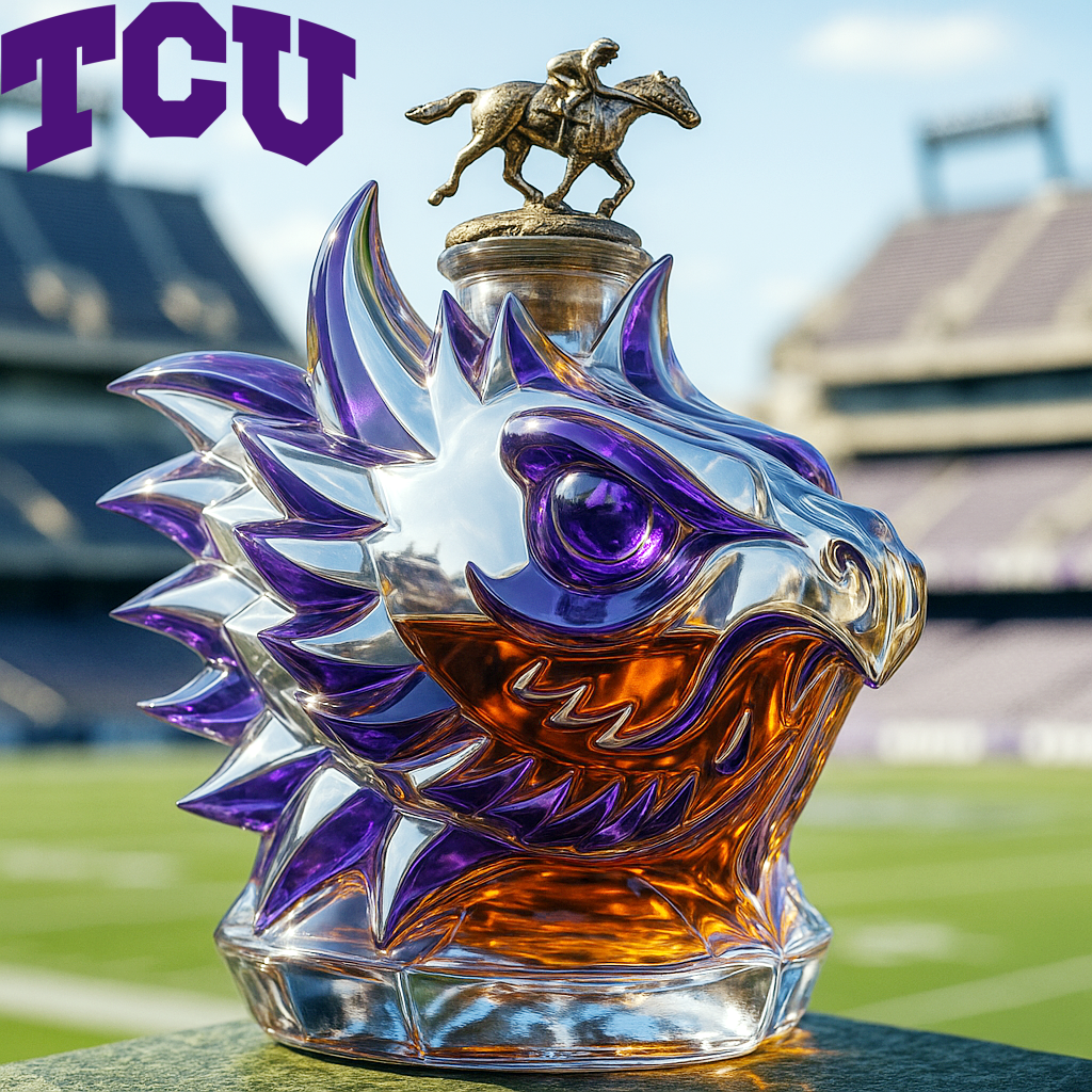 TCU Horned Frogs  Whiskey Bottle