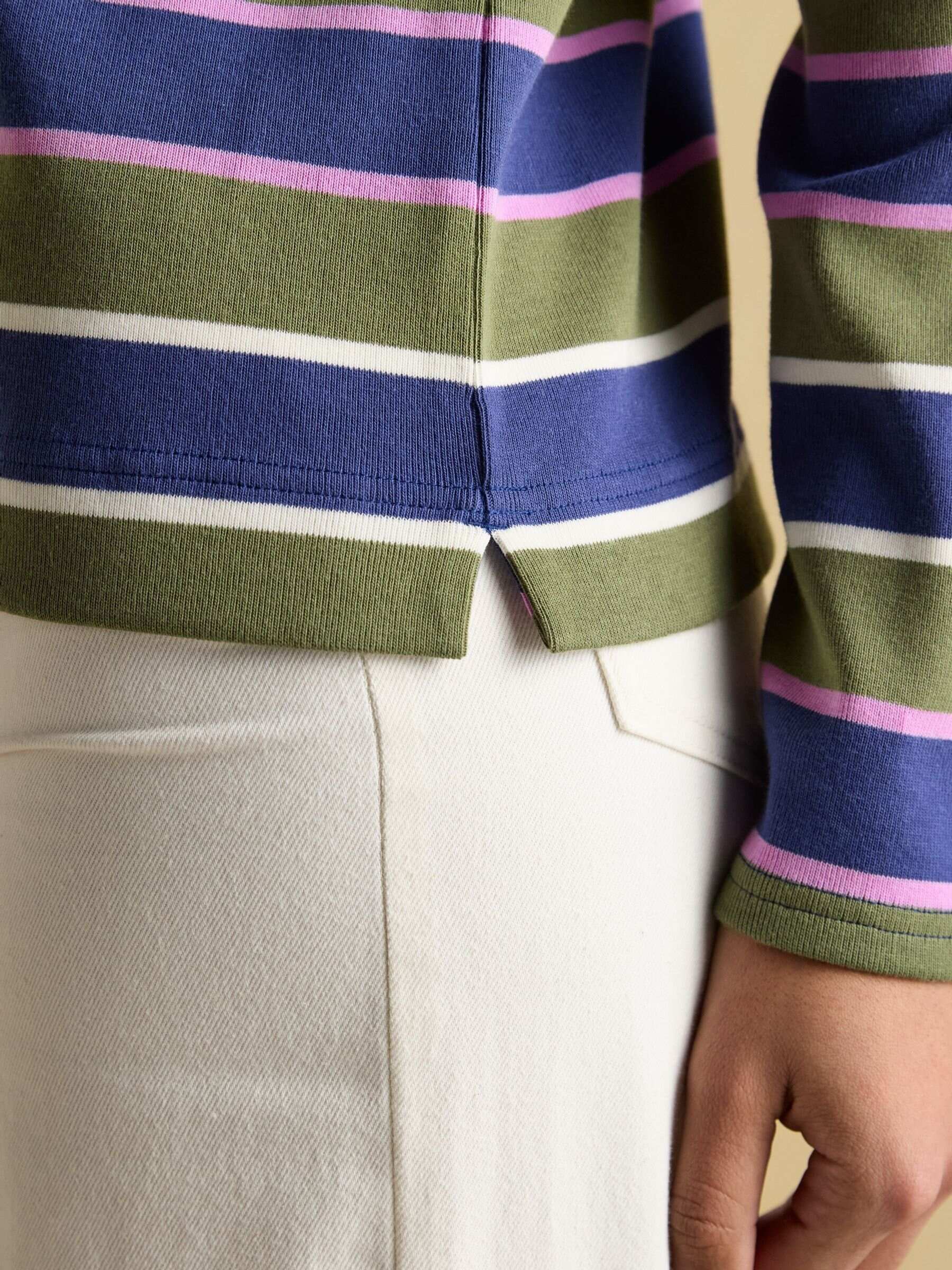 Harbour Multi Boat Neck 100% Cotton Breton Top