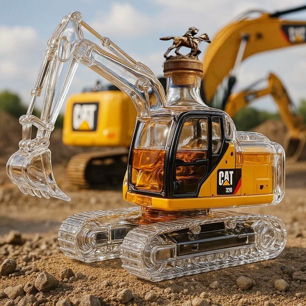 Caterpillar CAT 320 Whiskey Bottle