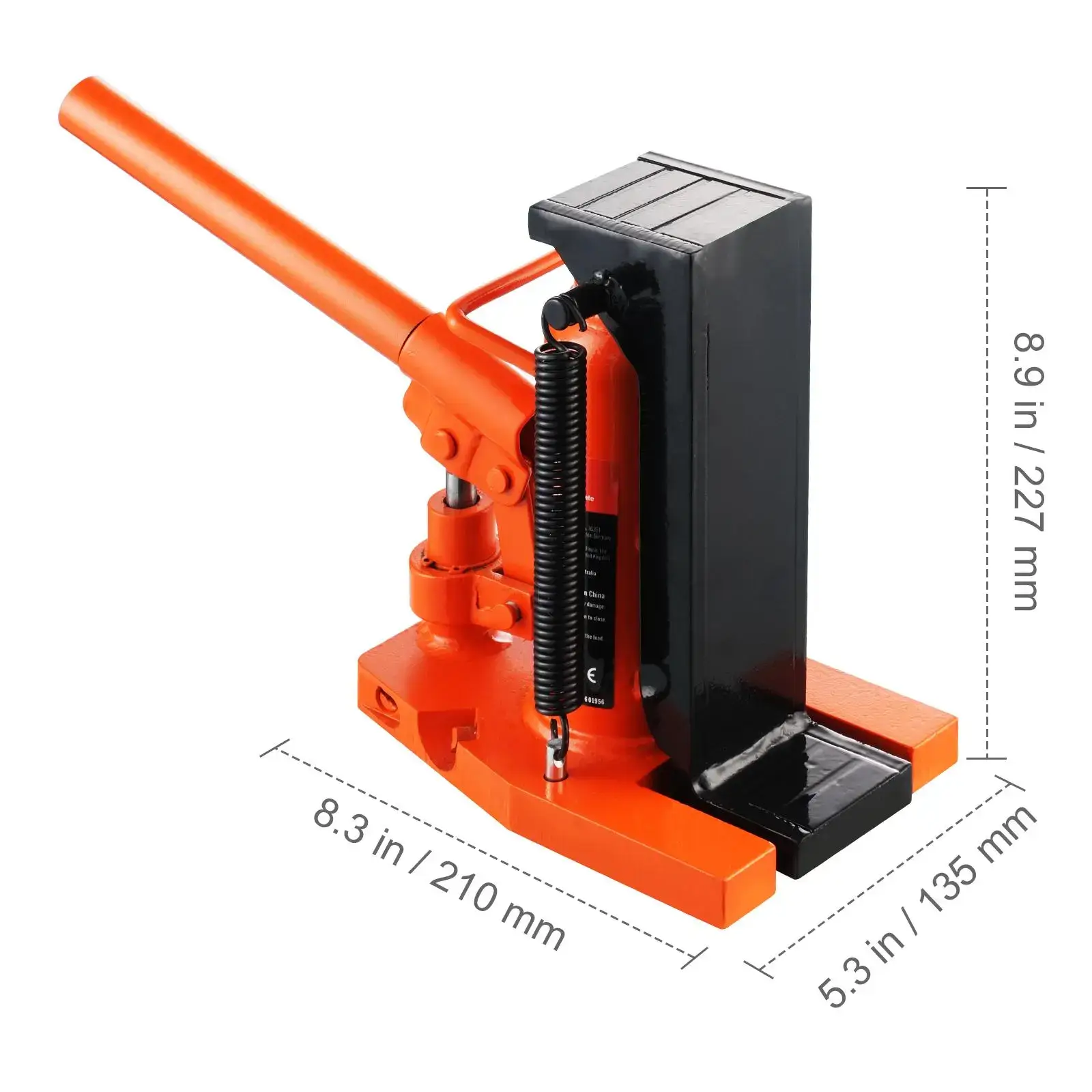 Hydraulic Toe Jack, 2.5 Ton On Toe Toe Jack Lift, 5 Ton On Top Lift Capacity Machine Jack, 0.8-5.3 in Toe Height, 8.9-13.4 in Top Height, Air Hydraulic Claw Jack for Machinery, Industry