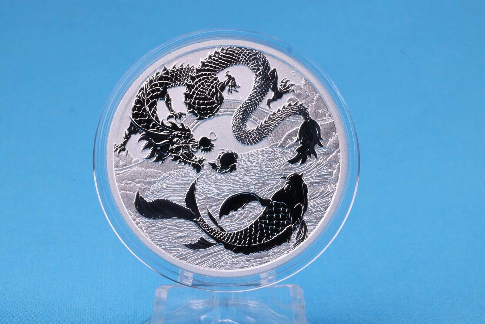 1 ounce silver coin Australia Chinese Myths and Legends Dragon & Koi 2023 Perth Mint