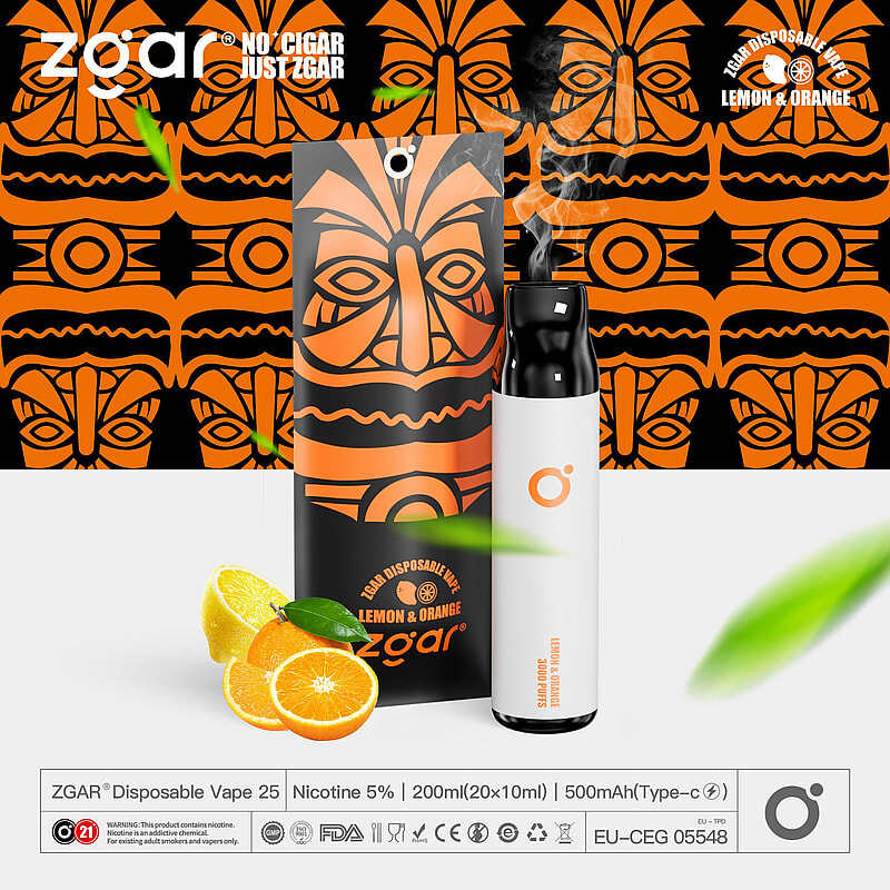 ZGAR ZG25 3000 Puffs  5% Nicotine Rechargeable Disposable Pod