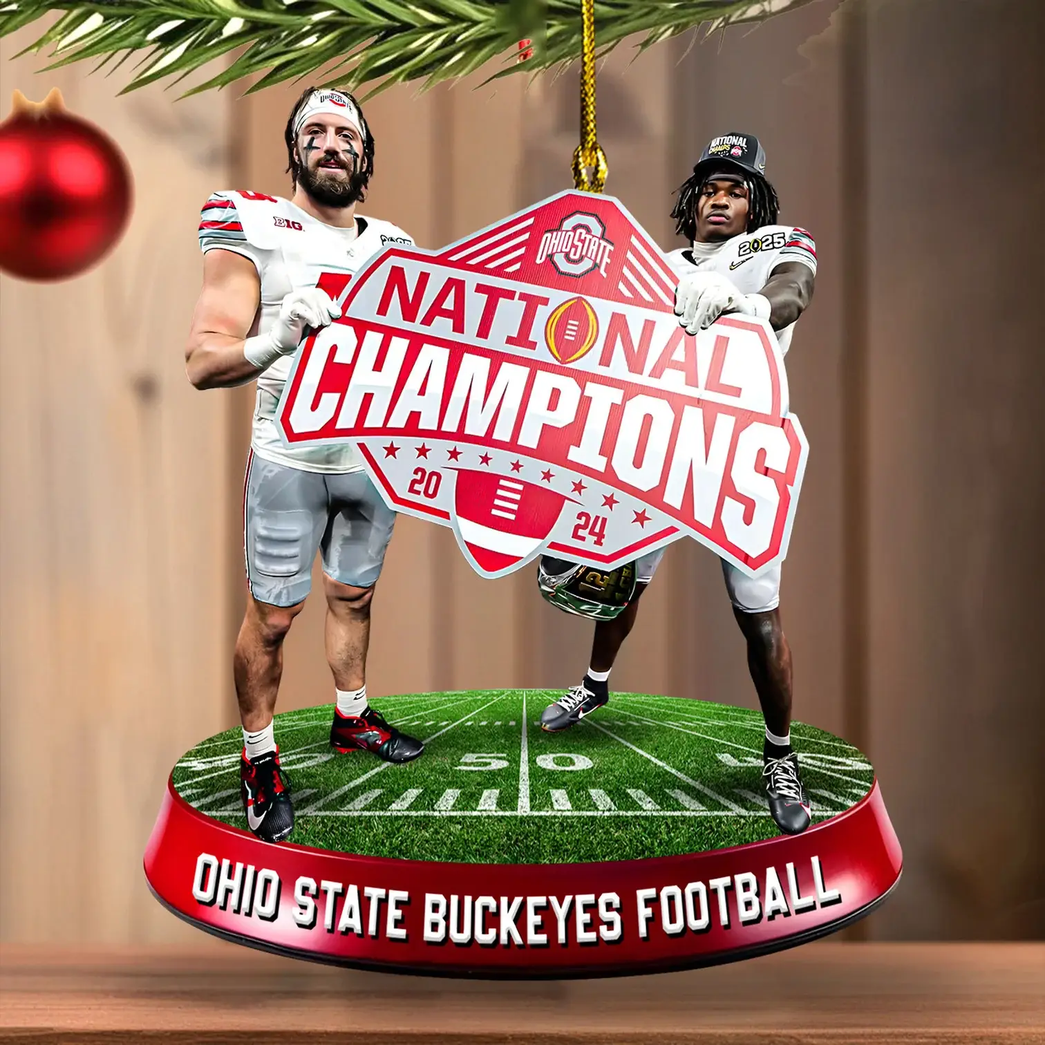 Ohio State Buckeyes  National Championship football Ornaments