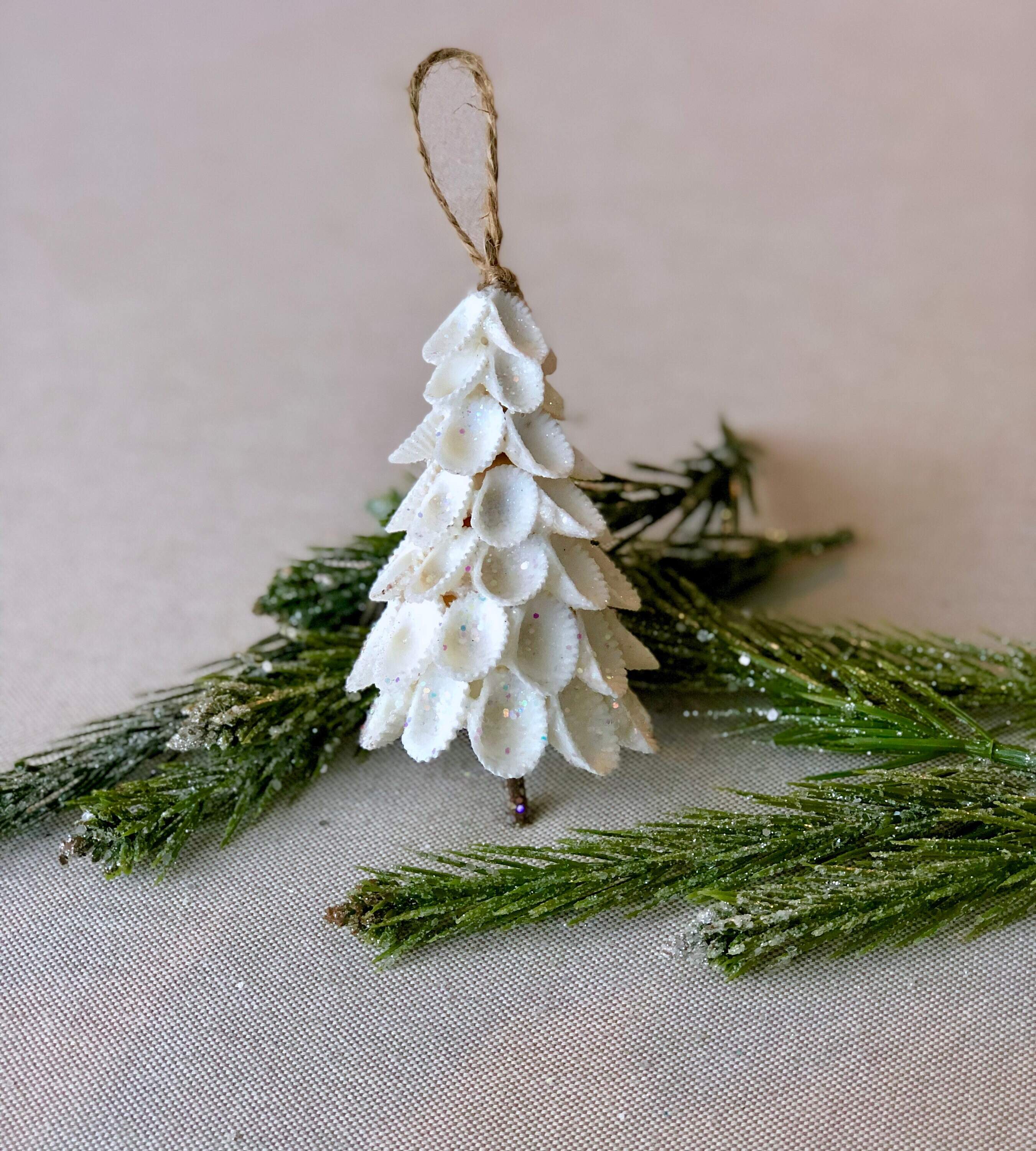 Handmade Tiny Shell Tree Ornament