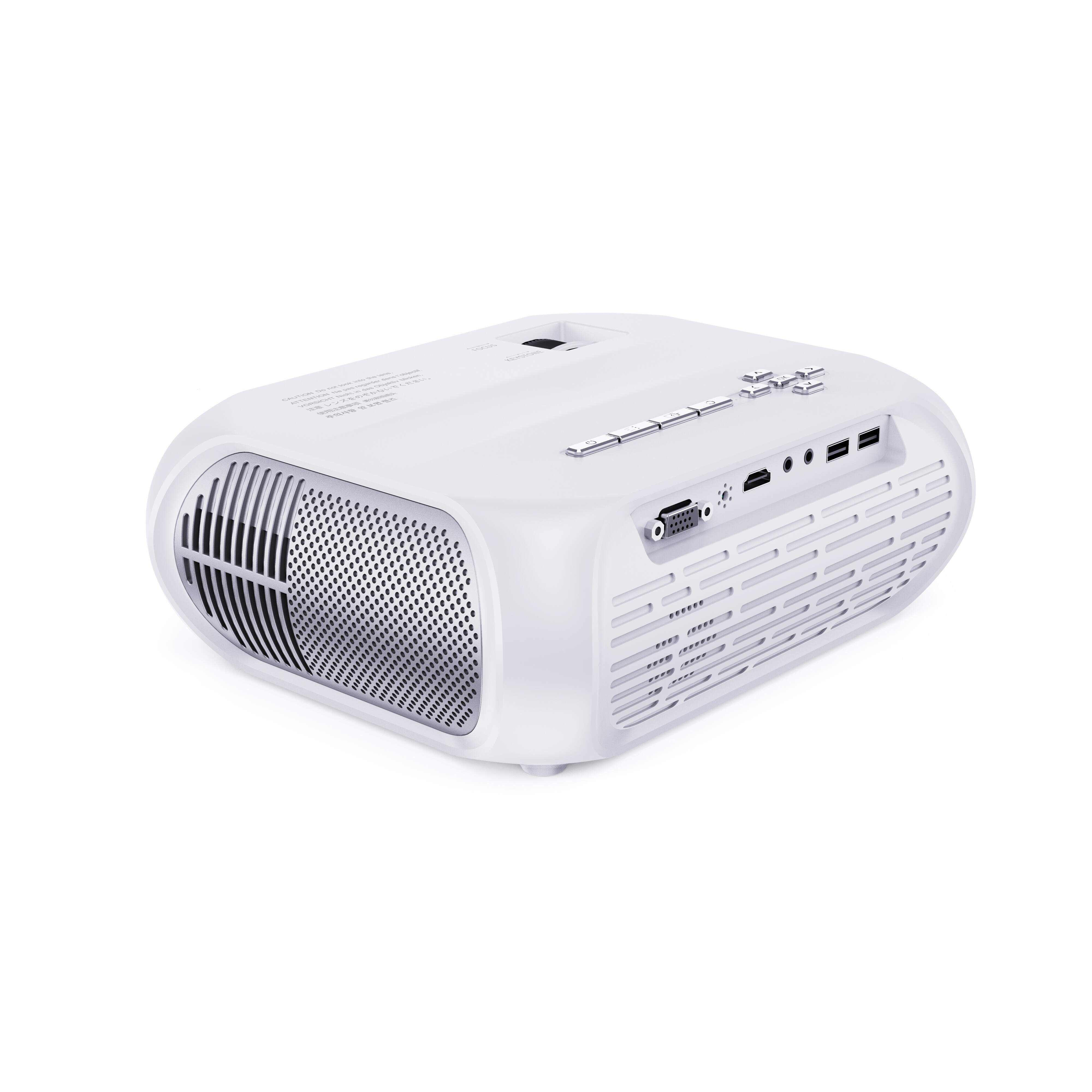 1pc Ultra Clear Large Screen Projectors 2025 Upgrade 4K Video Projectors, 50000 Hour Multimedia Home Theater Movie Projectors, Compatible With Full HD 1080P HDMI, VGA, USB, AV, Laptops, Smartphones