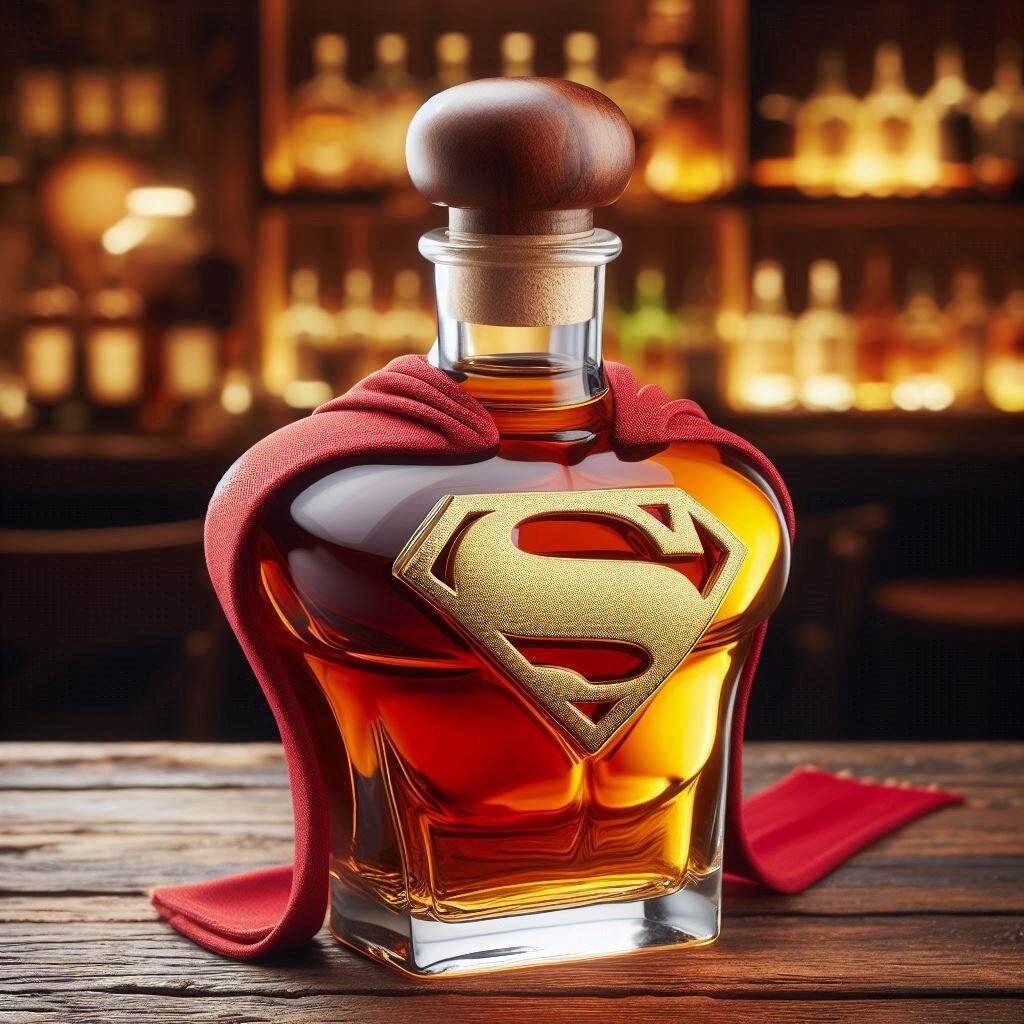 Superman Whiskey Bottle