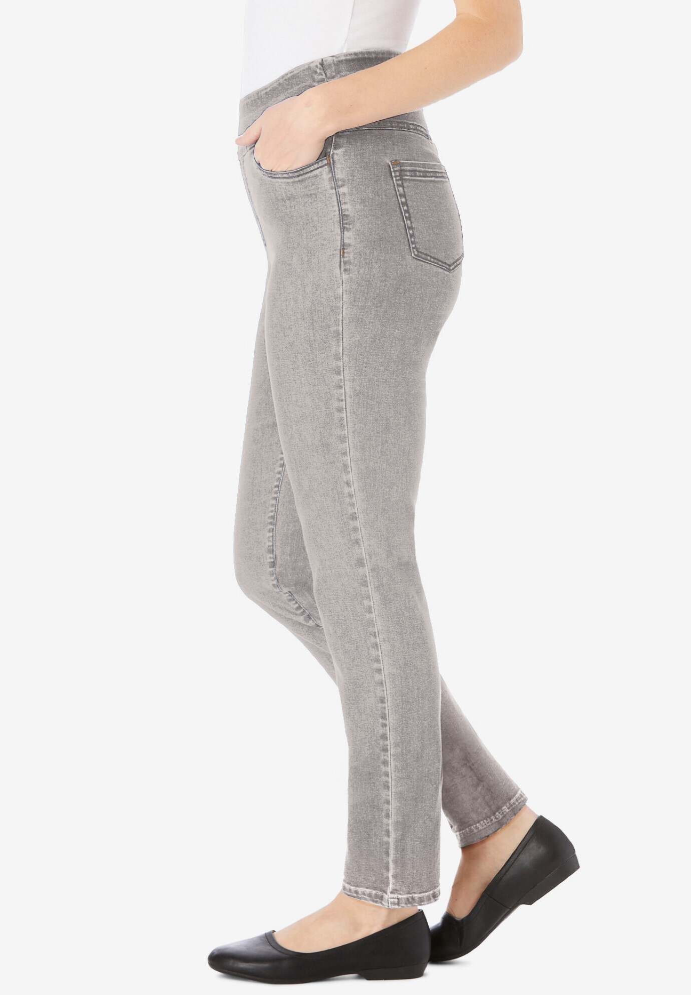 Flex-Fit Pull-On Straight-Leg Jean