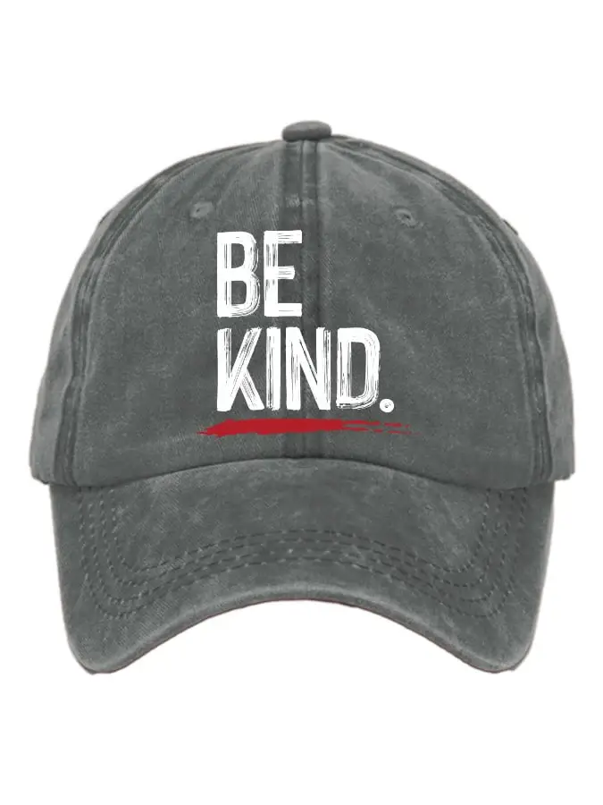 Retro Be Kind Print Baseball Cap