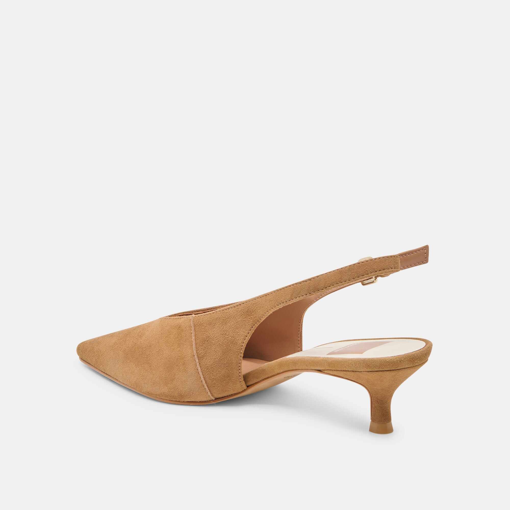 ALENNA HEELS LT BROWN SUEDE