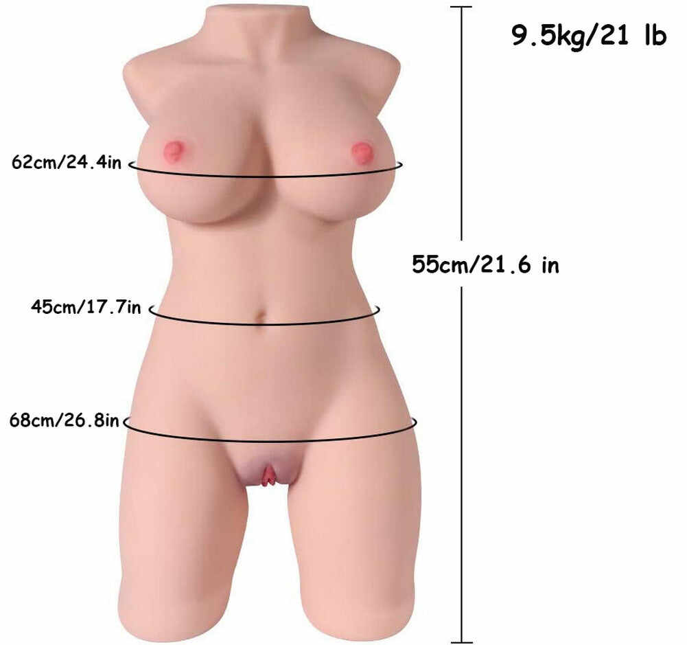EU Stock - TPE 21 lbs/9.5kg Big Boobs Cheap Sex Doll Torso With Realistic Vagina