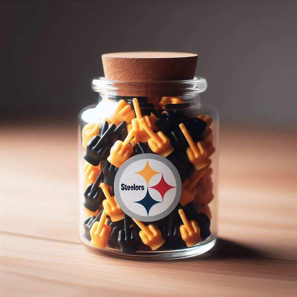 Funny Football Team Middle Finger Jar