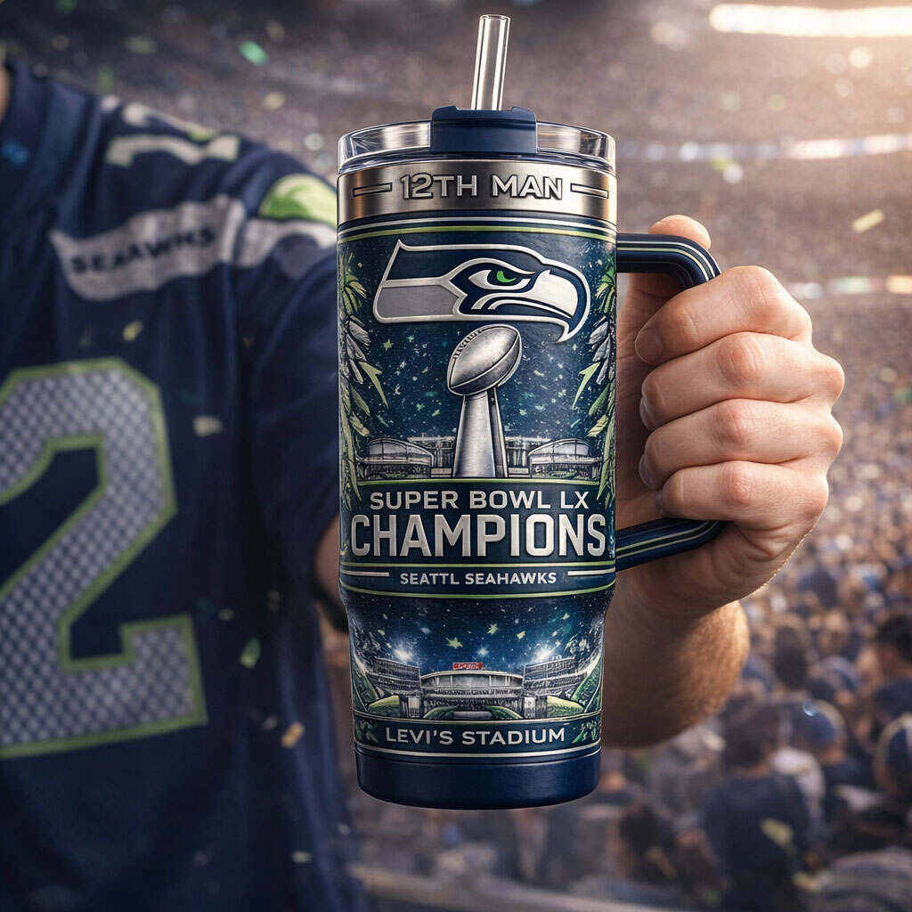 Seattle Seahawks Super Bowl LX Champions 2026 Tumbler