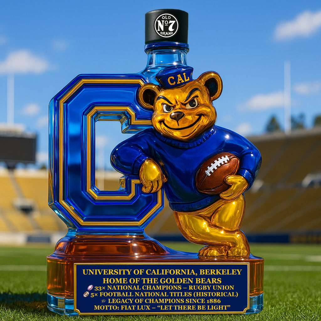 🏈🐻California Golden Bears Glory Whiskey Bottle