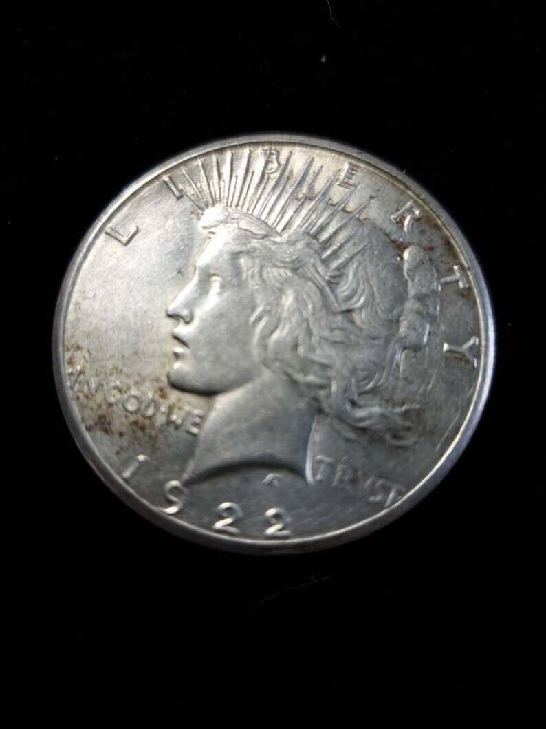1922 S Silver Peace Dollar  AU -  Key date Lot# 959