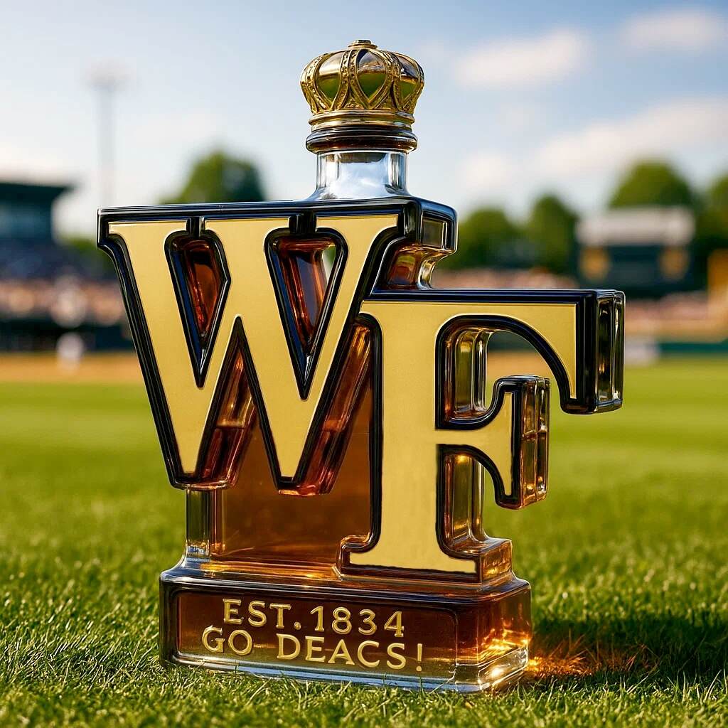 Wake Forest Demon Deacons Limited Edition Whisky Bottle