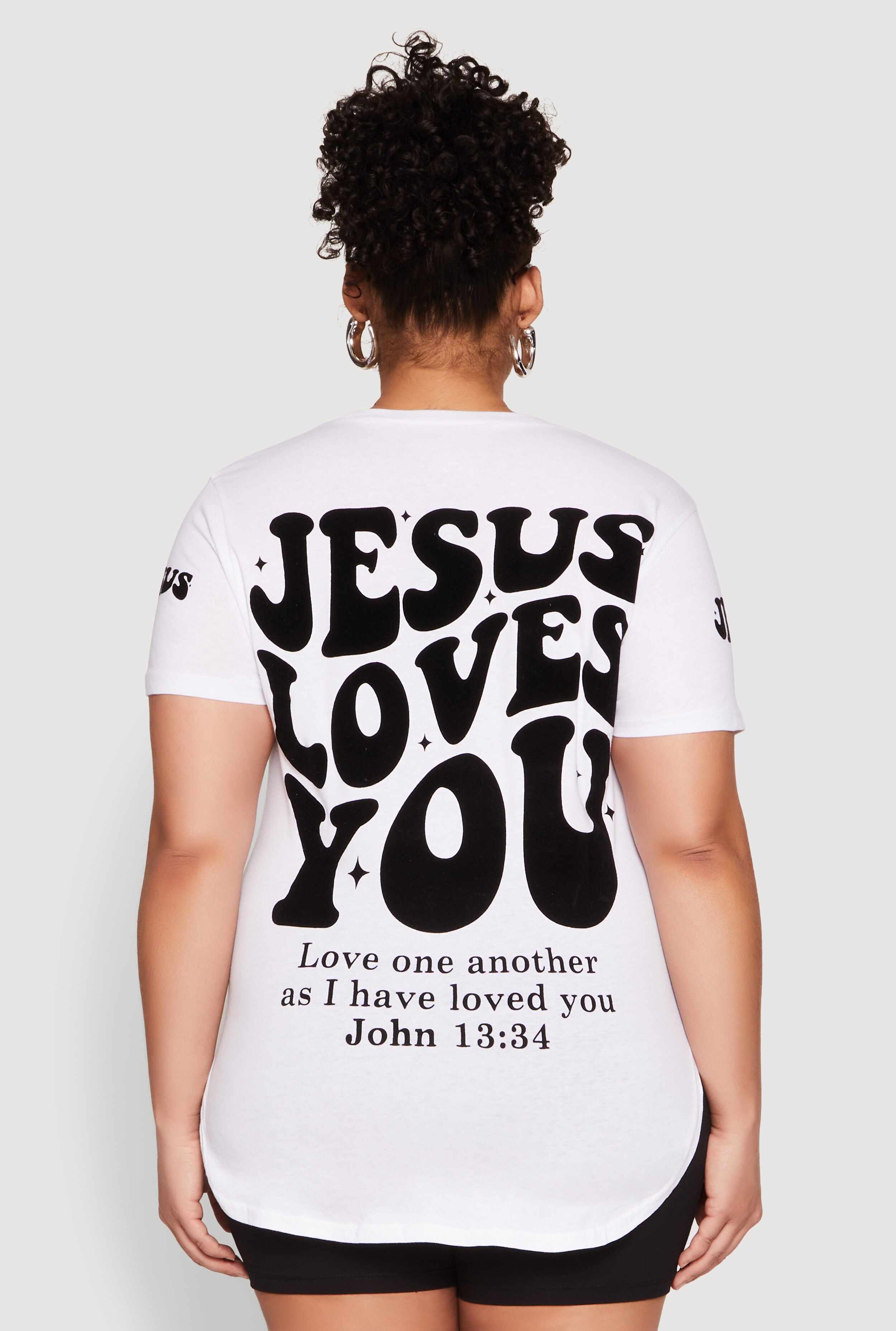 Plus Size Jesus Loves You T Shirt