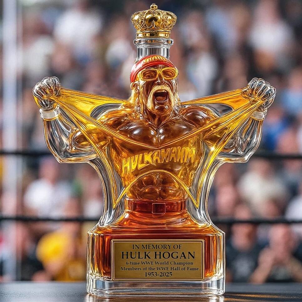 In Memory of Hulk Hogan Whiskey bottle
