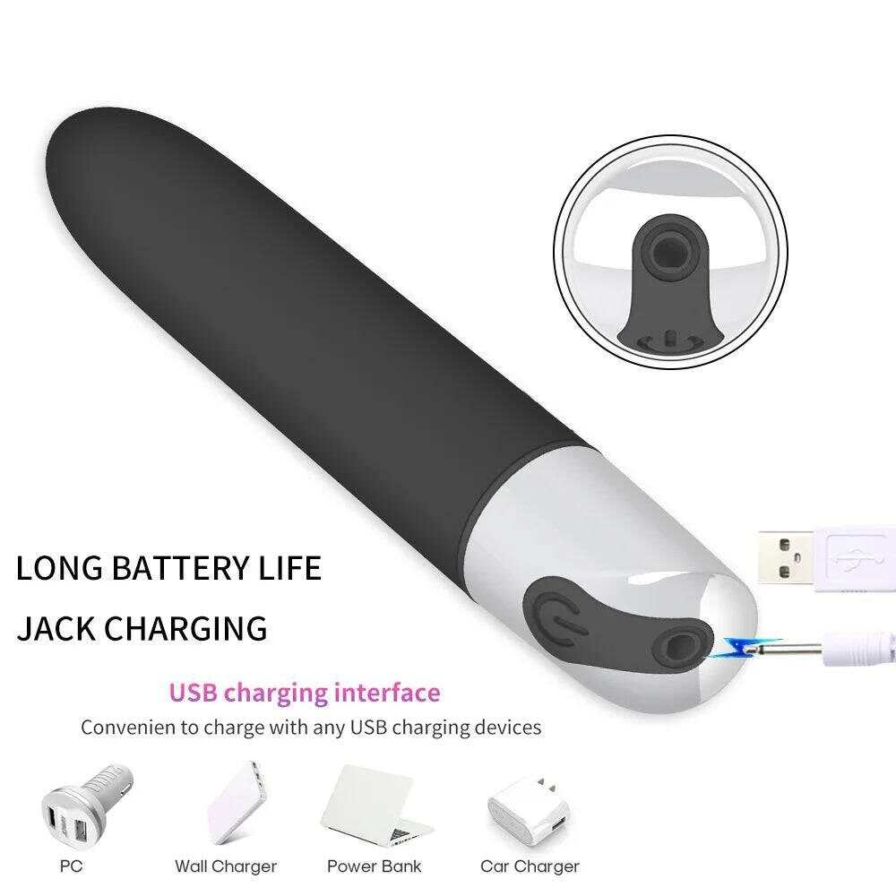 USB Charge Powerful Bullet Vibrator: Clitoral Stimulator for Women