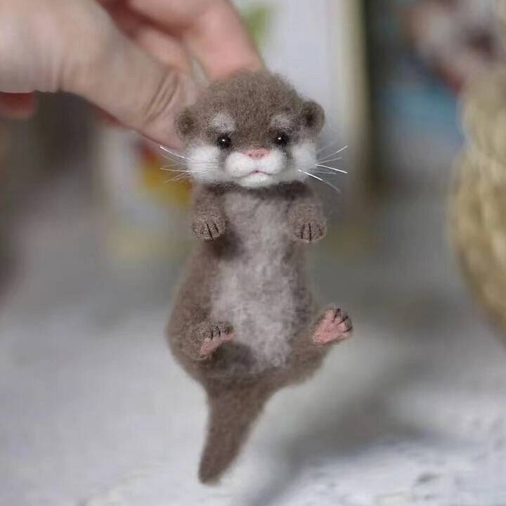🦦Cute Mini Needle Felted Otter
