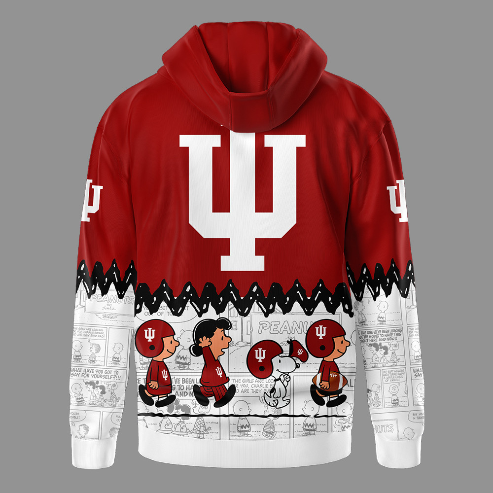 Indiana Hoosiers | Premium NCAA Snoopy Peanuts Comic Hoodie MM