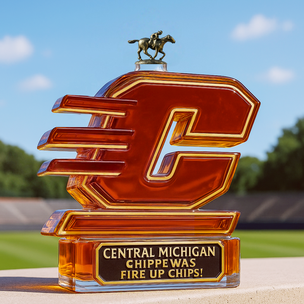 Central Michigan University Chippewas Limited Edition Whiskey Bottle