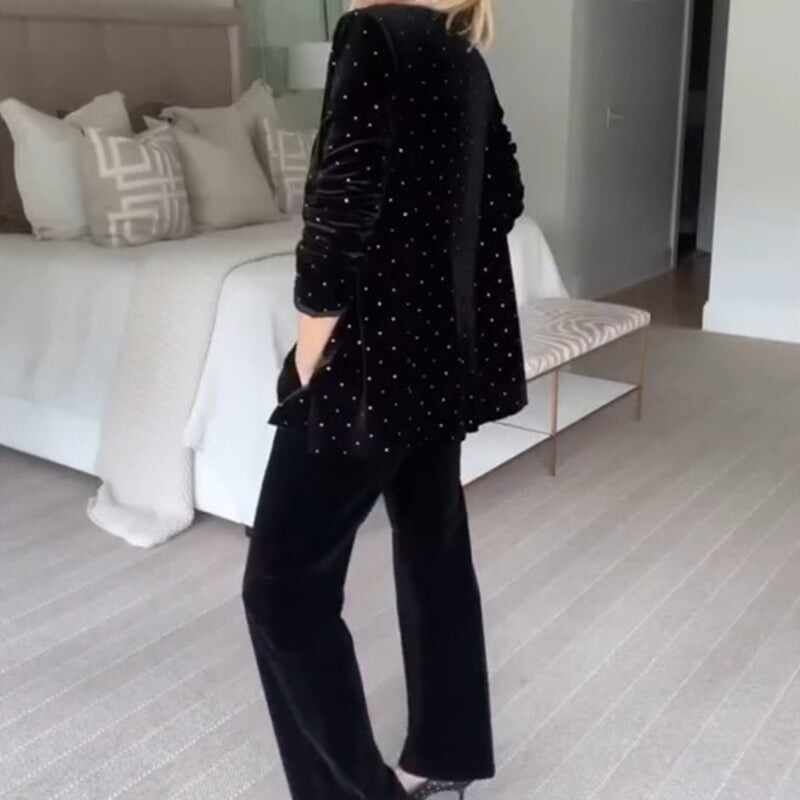💃🔥 Luxury Blazer with Rhinestones for Women