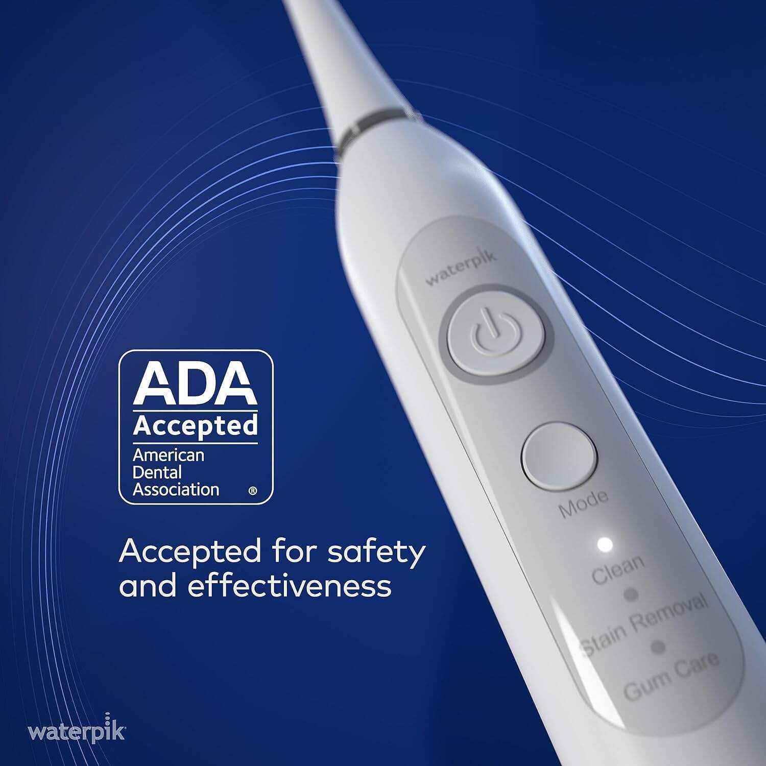 Waterpik Sensonic Sonic Electric Toothbrush, Rechargeable Toothbrush for Adults with 3 Modes, Travel Case, USB Charger, White STW-03W020