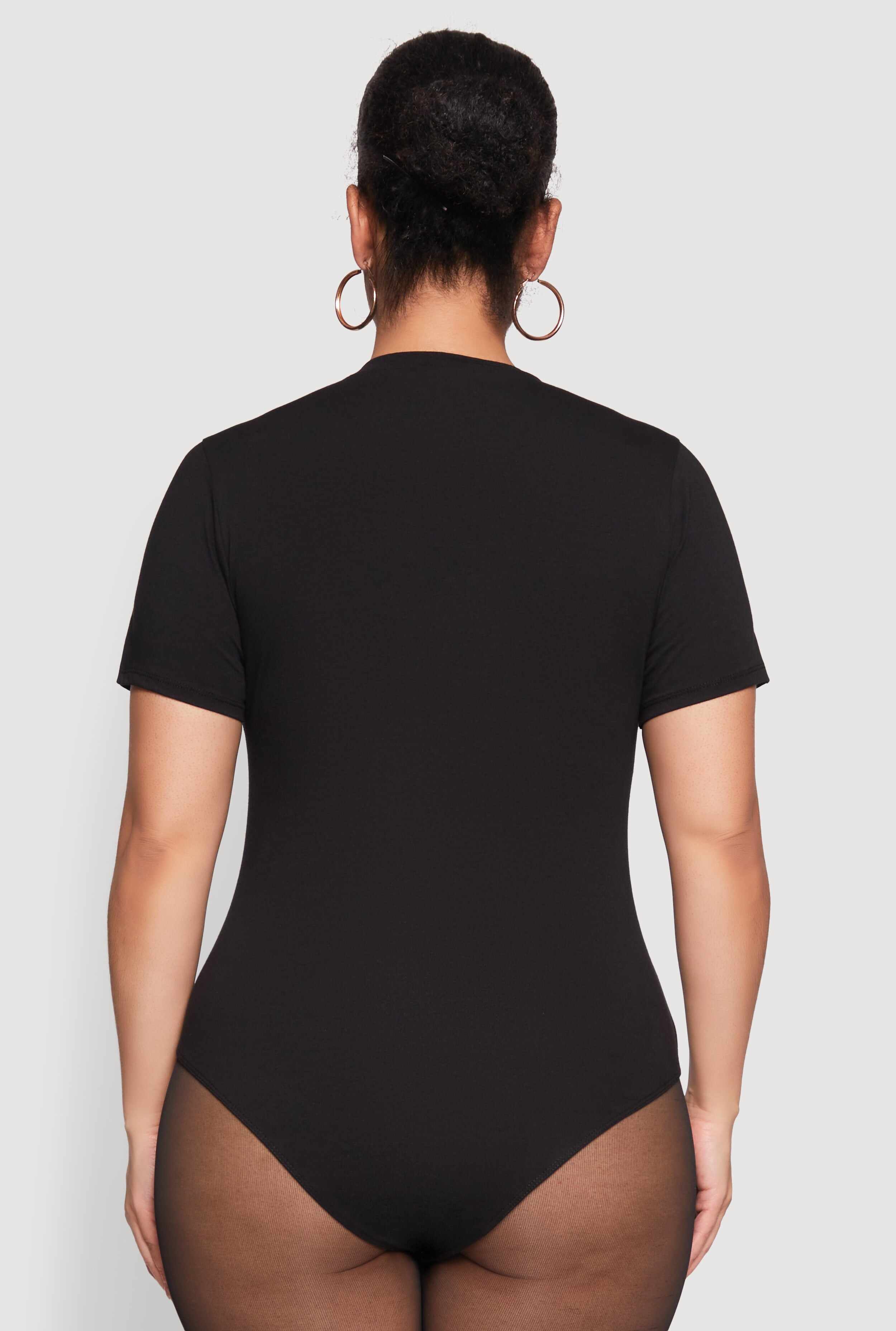 Plus Size Short Sleeve Bodysuit