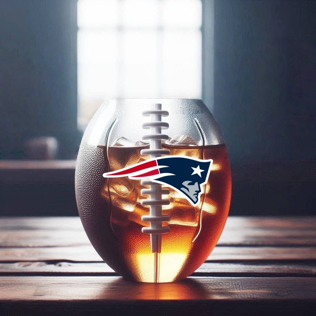 NFL Team Football Glass
