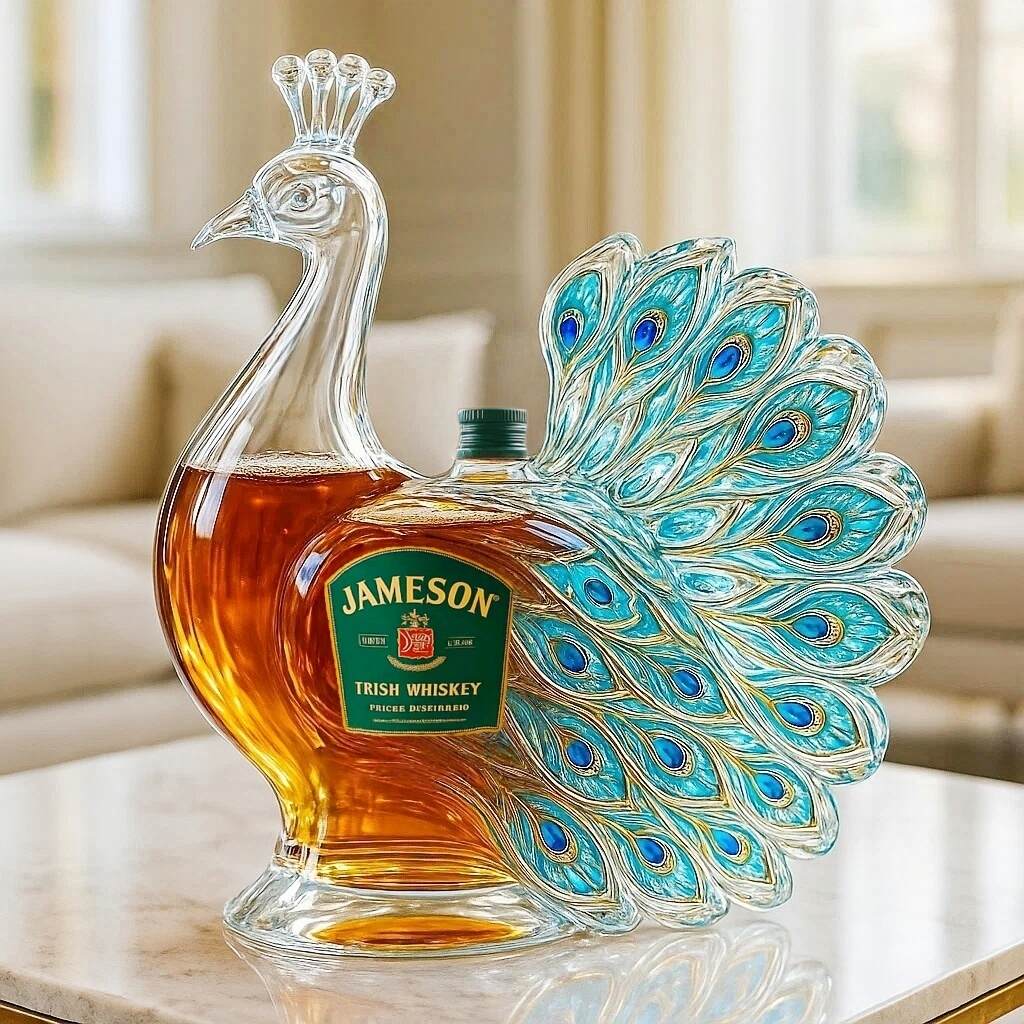 Peacock Whiskey Bottle