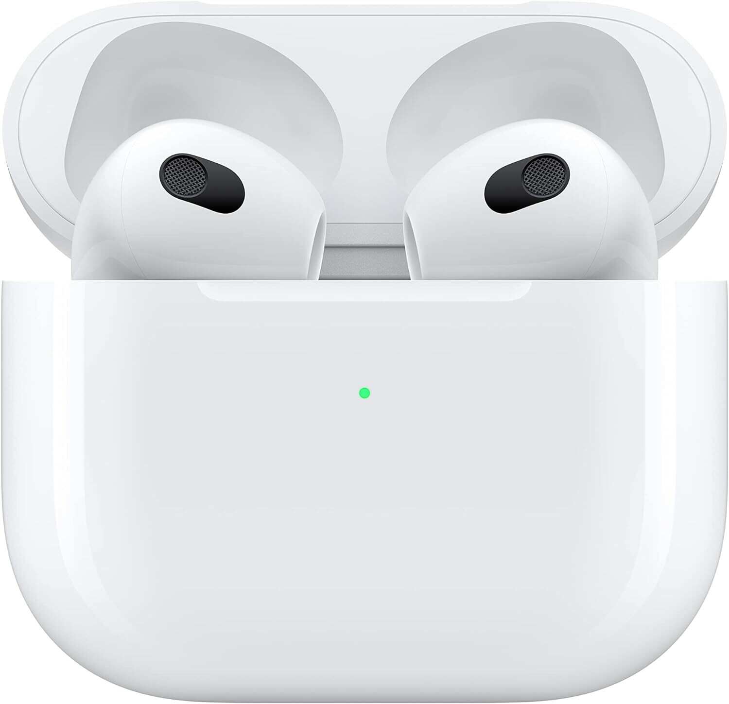 AirPods (3rd Generation) Wireless Ear Buds, Bluetooth Headphones, Personalized Spatial Audio, Sweat and Water Resistant, Lightning Charging Case Included, Up to 30 Hours of Battery Life