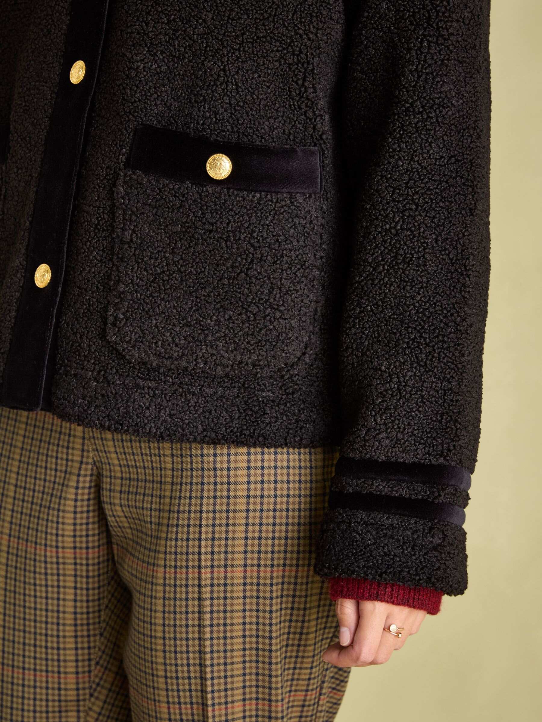 Fleur Red Fleece Jacket