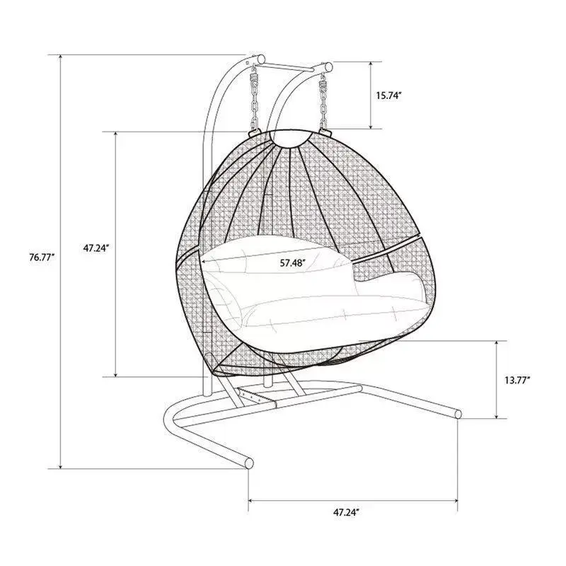 Double Swing Chair with Stand