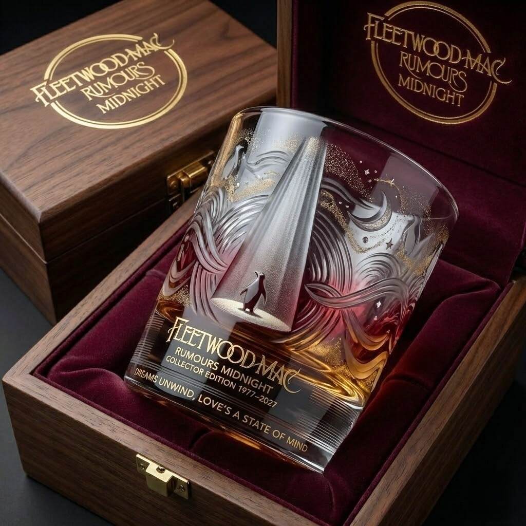 🥃 Fleetwood Mac – Rumours Midnight Collector Whiskey Glass
