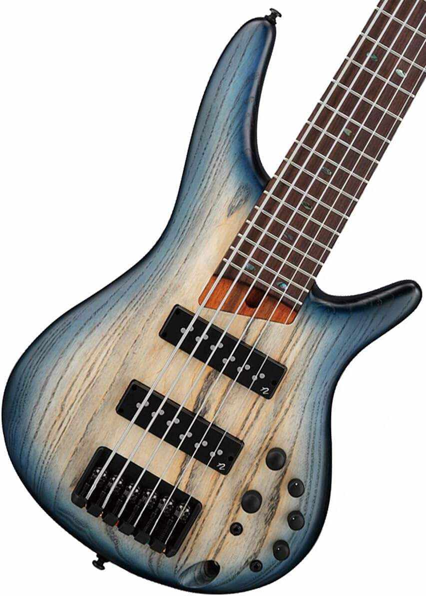 Ibanez SR Standard 6-String Electric Bass (Right-Handed, Cosmic Blue Starburst Flat)