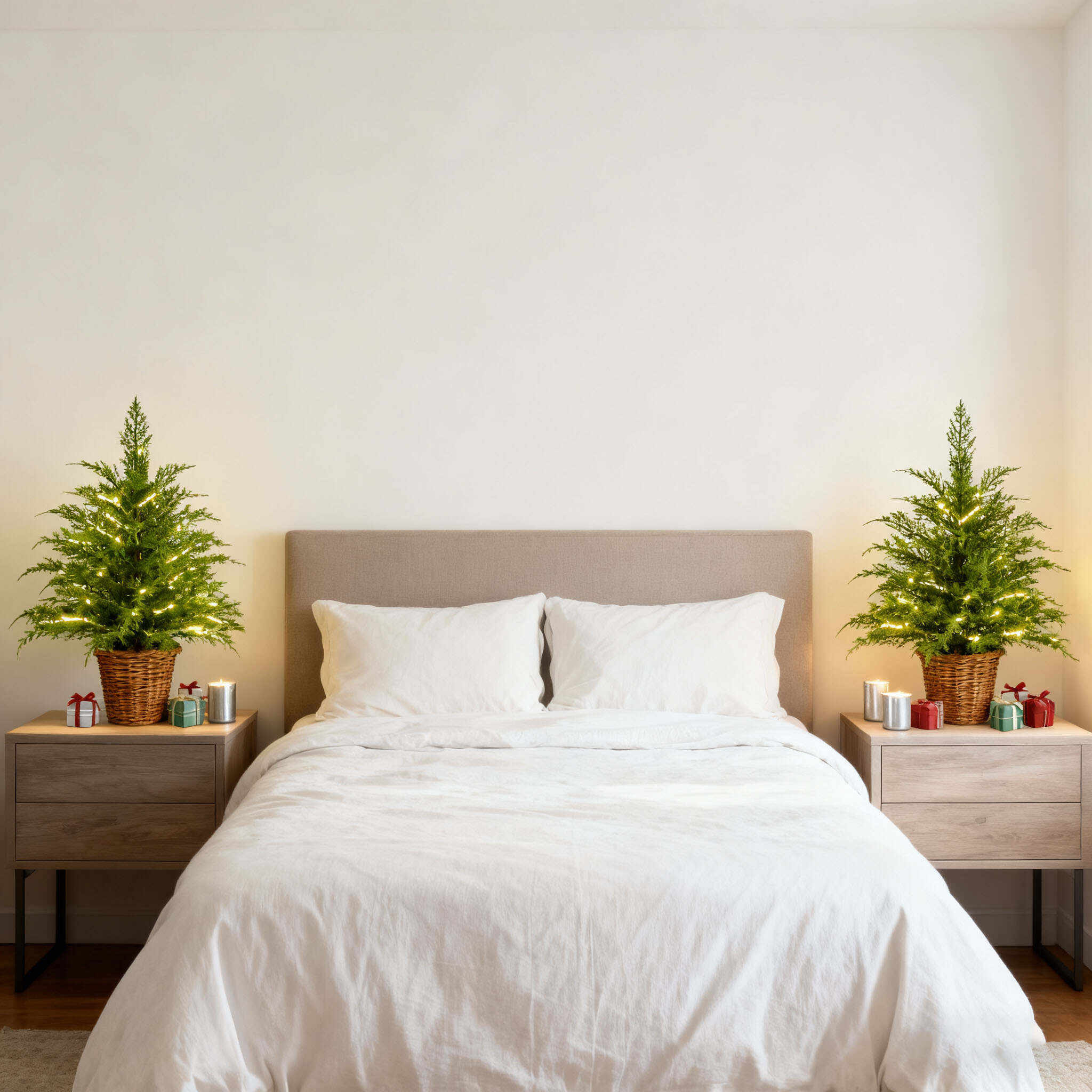 🎄Early Christmas Sale🔥24''  Pre-Lit Green Cypress Artificial Christmas Tree With Woven Basket