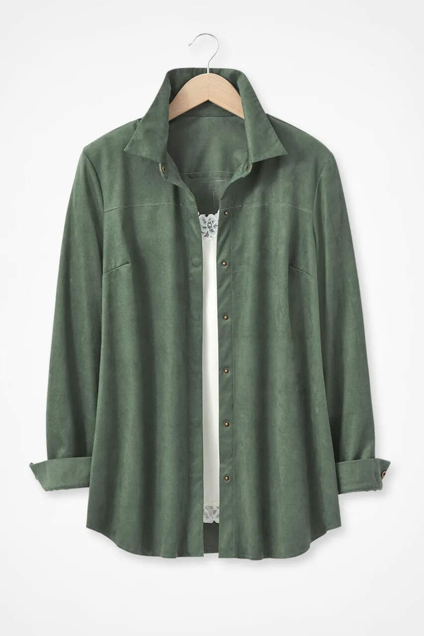 Faux Suede Big Shirt