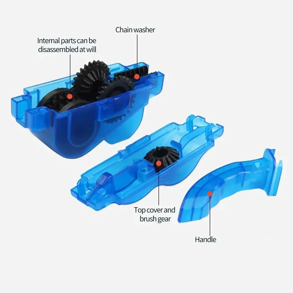 Heavy Duty Bicycle Chain Cleaning Brush Washer Kit for Mountain Road Bikes Quick Chain Scrubber Drivetrain Cleaning Maintenance