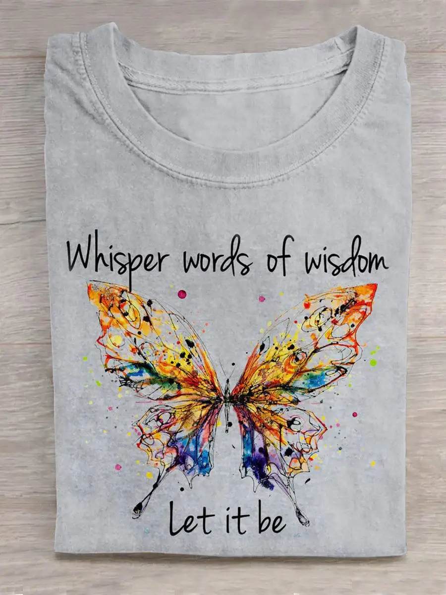 Whisper Words Of Wisdom Let It Be Art Print Casual T-shirt