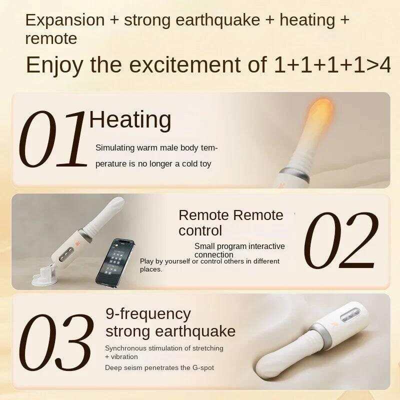 Fully Automatic Telescopic Sex Machine – Remote-Controlled Dildo Vibrator for Women